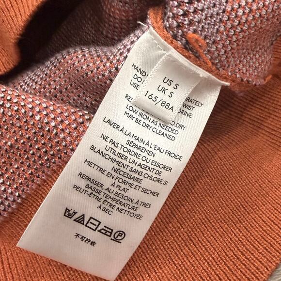 Maeve by Anthropologie Boat Neck Floral Sweater Rust Orange Size Small - Picture 8 of 8